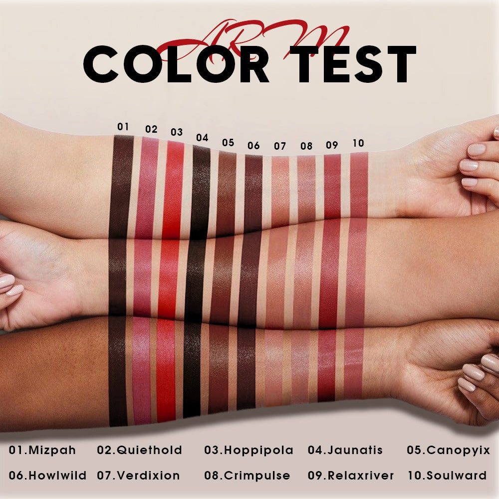 Long-Lasting Lipstick & Lip Liner Set - 10 Shades