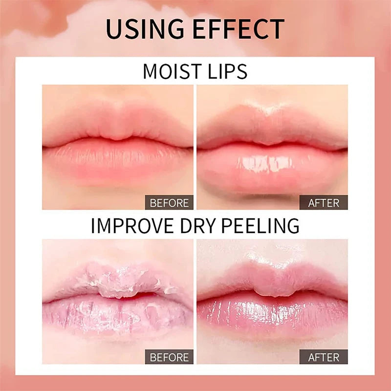 Collagen Lip Plumping Oil  Instant Long Lasting Volumise Deeply Moisturize Reduce Lip Lines Lightweight Non-sticky Lip Balm Oil