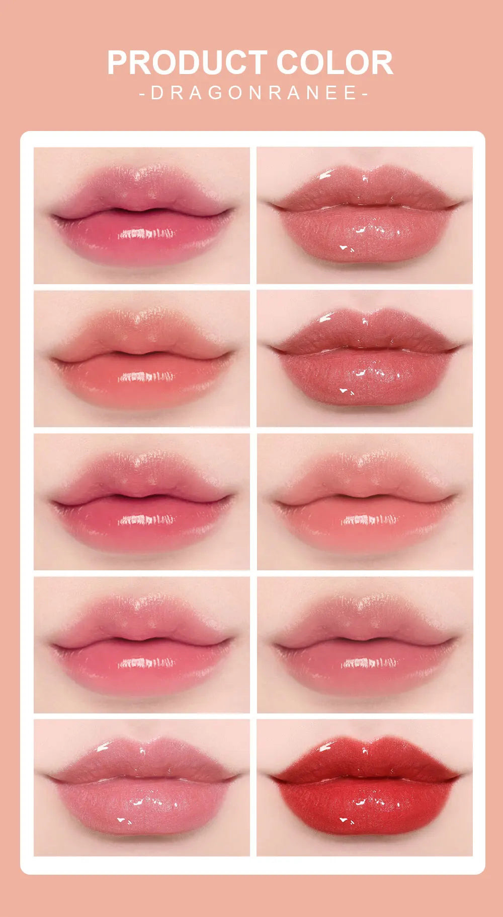 Radiant Glass Shine Lip Gloss Vault – 10-Piece Set