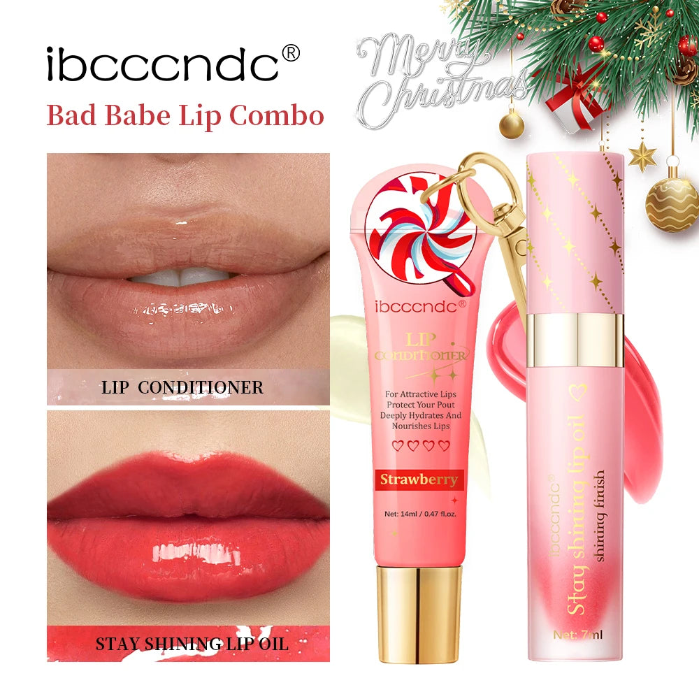 DuoGlow Lip Care Set – Hydrating Lip Oil & Smoothing Balm