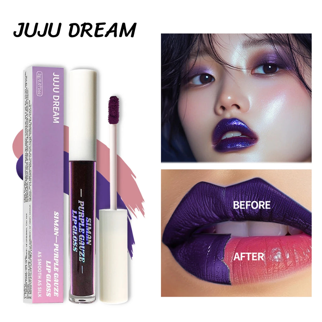 Aurora Eclipse Peel-Off Lip Tint – Blue–Purple | Matte Finish, Long-Lasting, Waterproof & Moisturizing