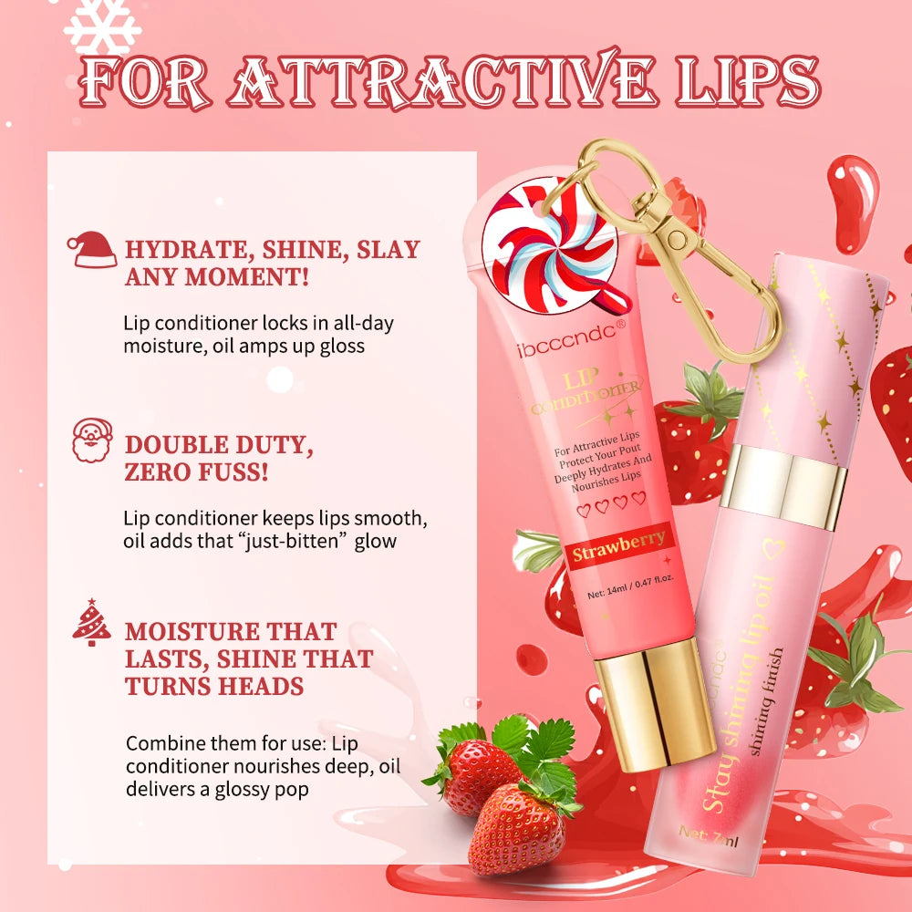 DuoGlow Lip Care Set – Hydrating Lip Oil & Smoothing Balm