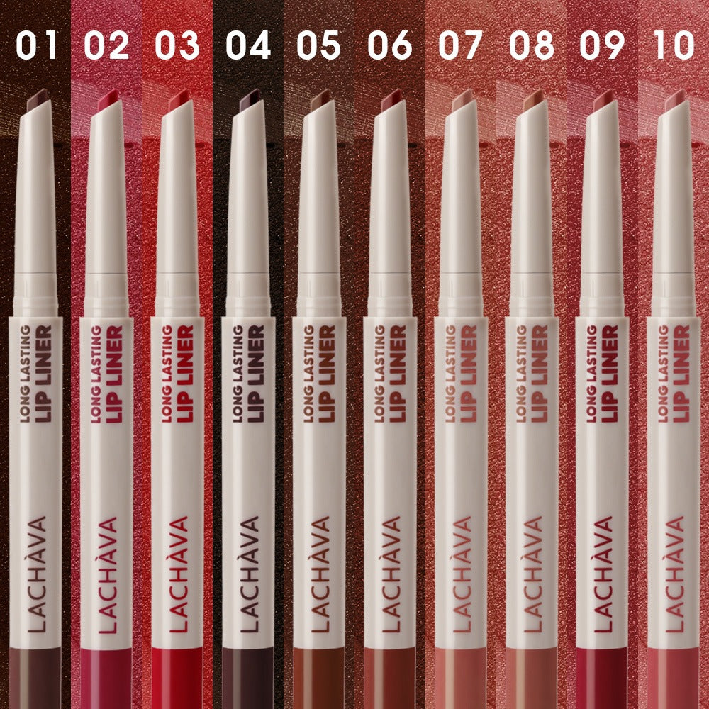 Long-Lasting Lipstick & Lip Liner Set - 10 Shades