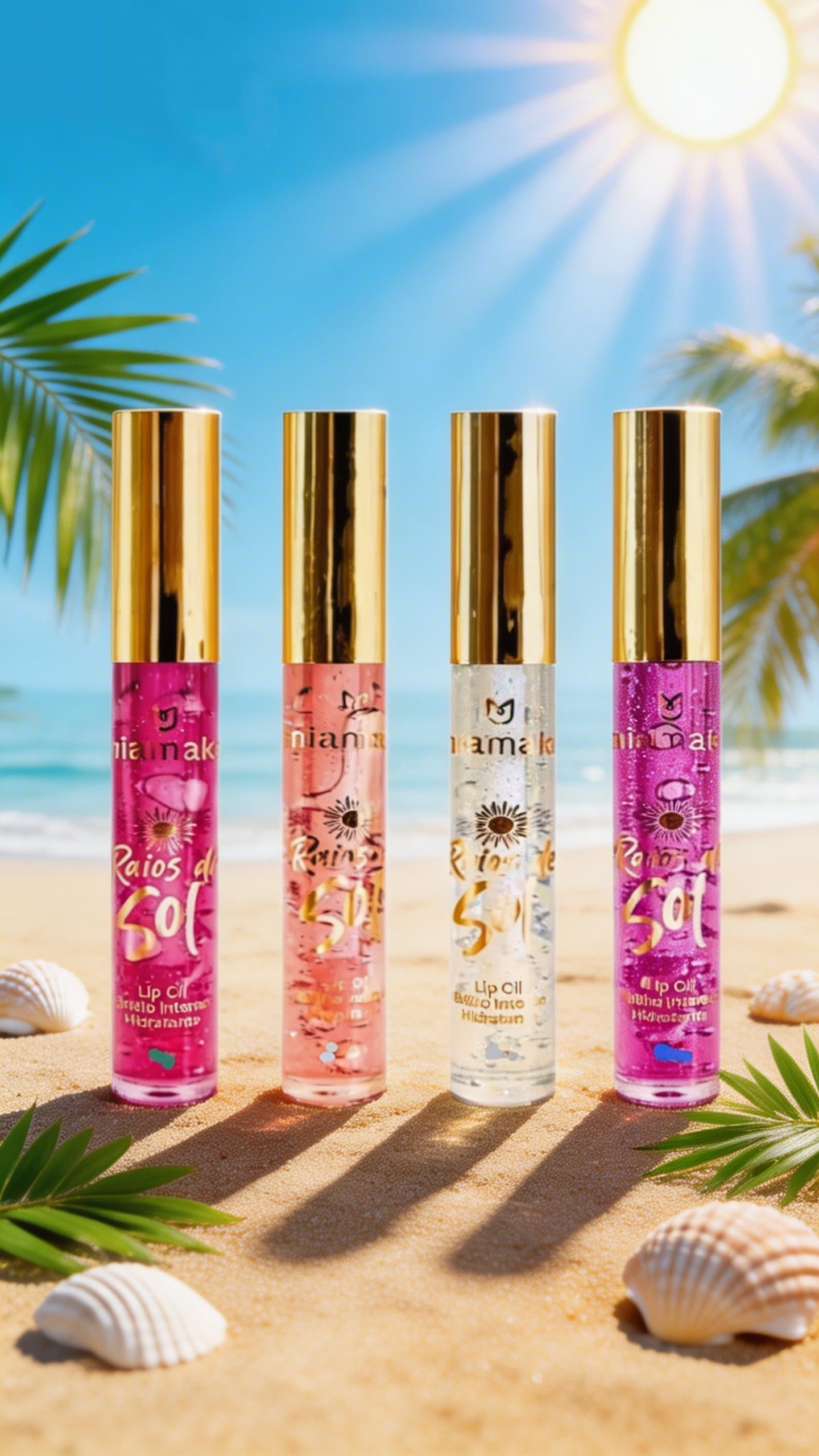 Lip Oil Gloss Raios de Sol – Kit com 4