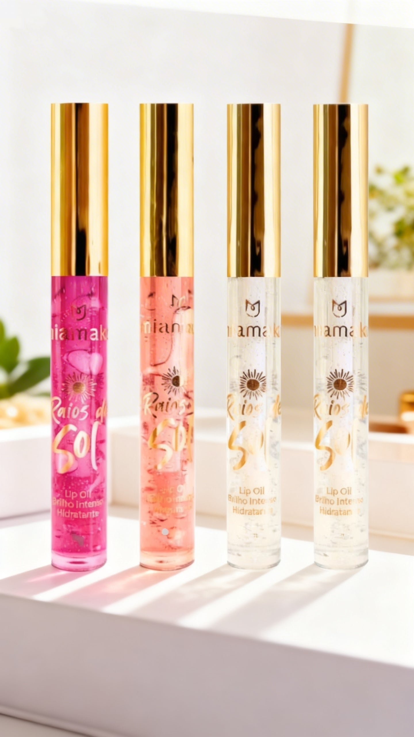Lip Oil Gloss Raios de Sol – Kit com 4